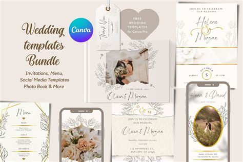 Wedding Template Bundle Canva PRO Graphic by Red Ink · Creative Fabrica