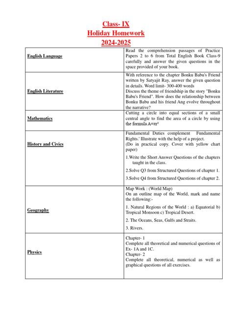 Image result for Assignment Class 9 20th Week Answer