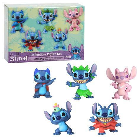 Buy Disney Lilo & Stitch Collectible Stitch Figure Set, 5-Pieces Online ...