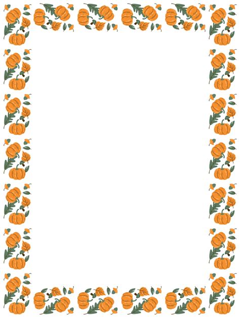 7 Best Images of Pumpkin Border Free Downloadable Printable Paper ...