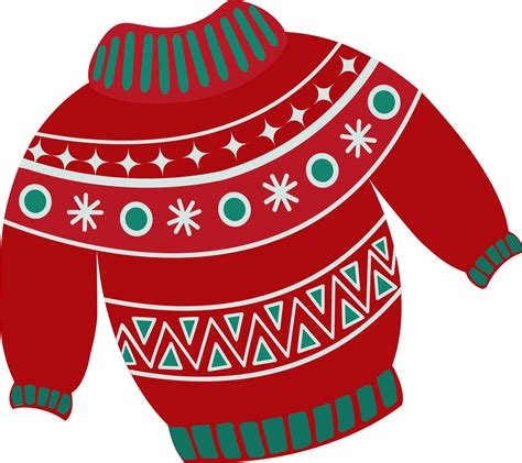 Christmas sweater or jumper with winter patterns with snowflakes ...