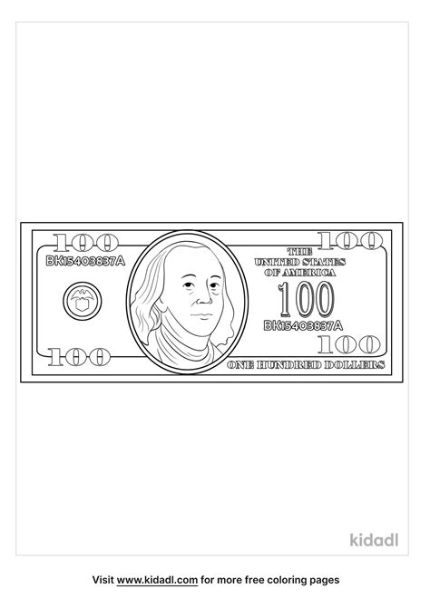 50 Dollar Bill Coloring Page Coloring Pagesdollar Tree Disney Coloring Book