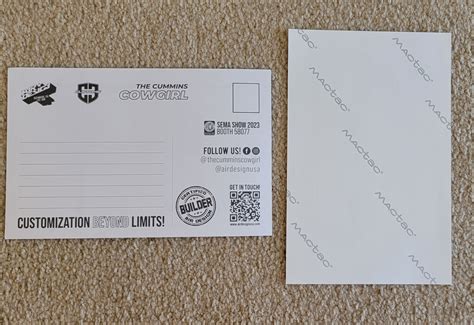 2023 CHLOE YONKER "The Cummins Cowgirl" Air Design SEMA Show Postcard + Sticker | eBay