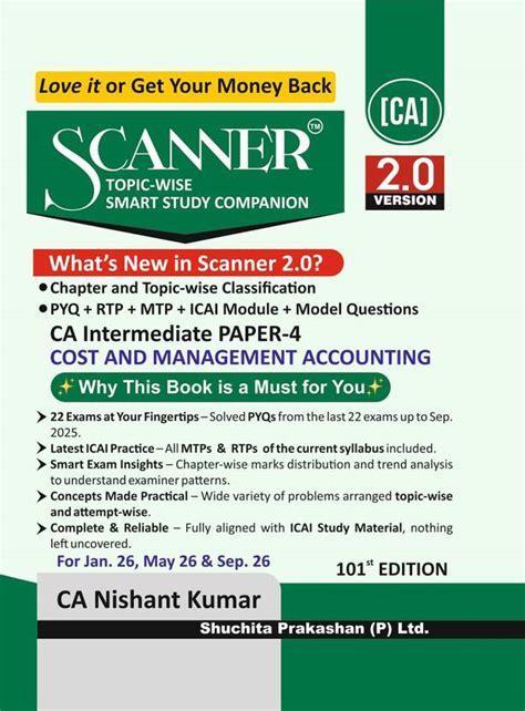 Scanner CA Intermediate | Paper-4: Cost and Management Accounting | Jan ...