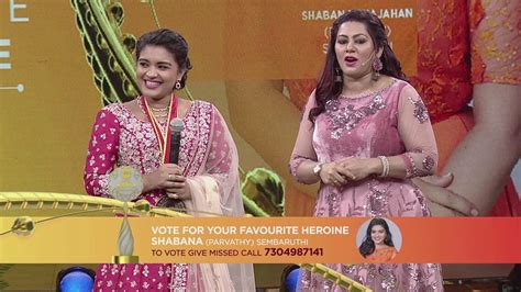 Watch Parvathi from Sembaruthi - ZEE Tamil Kudumbam Viruthugal ...