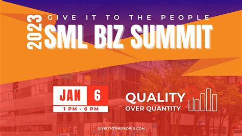 Give it to the People SML Biz Summit, Give it to the People, Greensboro ...