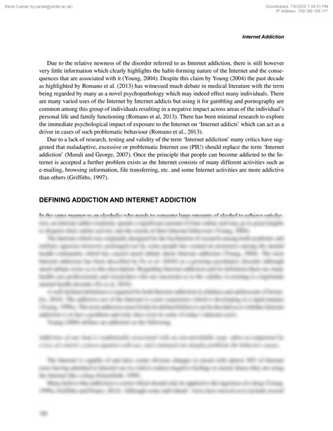 SOLUTION: Internet addiction a modern societal problem - Studypool