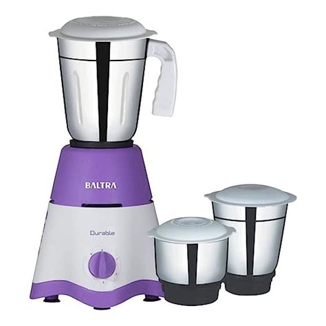 Baltra Durable 3 jar Mixer Grinder BMG-124 (500Watt) purple(ISI Certif ...