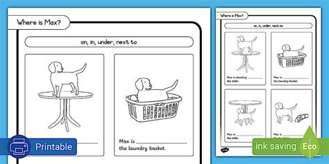 Grade R: Positional Language - Fill in The Blanks - Twinkl