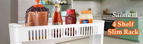 Saimani Slim Multipurpose Sturdy Plastic Storage Kitchen Spice Bathroom ...