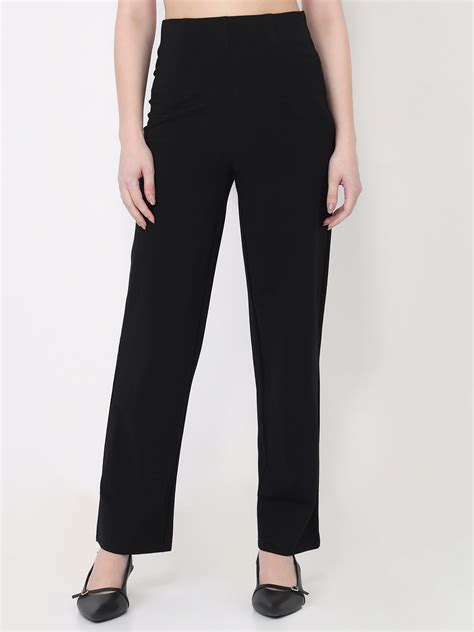 Buy Women Black High-Rise Treggings | Kraus Jeans