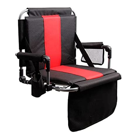 ALPHA CAMP Folding Stadium Seat Reclining Bleacher Chair with Cup ...