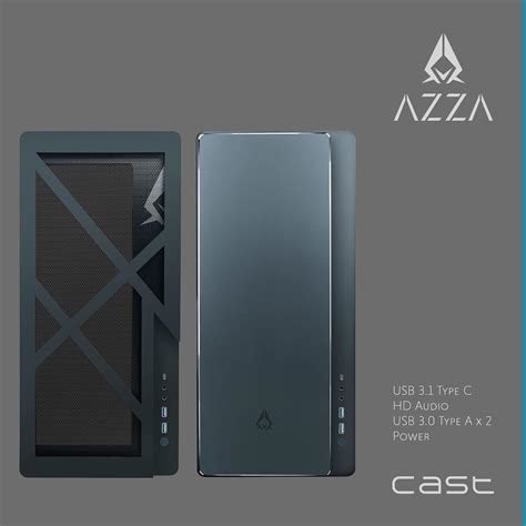 Buy AZZA CAST PC Case - ATX Mid-Tower with Aluminum Wings, Mesh & Plate ...