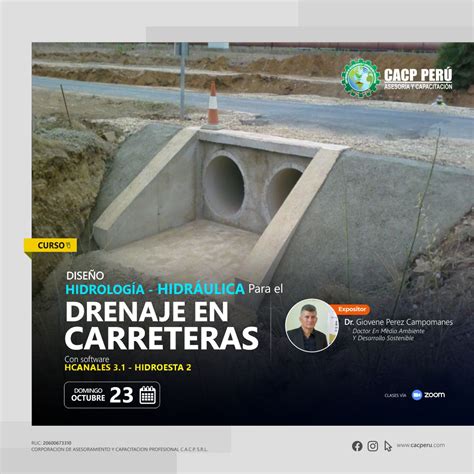 CACP Perú | Curso: Diseño Hidrología - Hidráulica Para El Drenaje En ...
