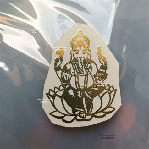 Ganesha Metal Sticker 2 inch – Resin Store Surat