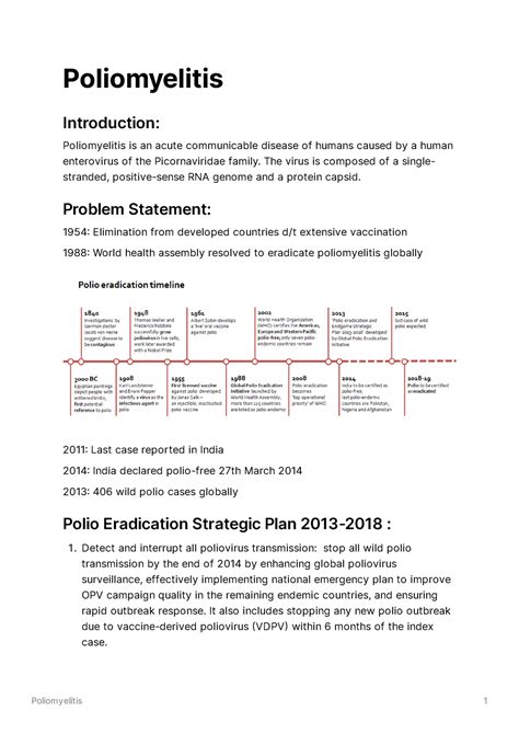 Poliomyelitis - Poliomyelitis Introduction: Poliomyelitis is an acute ...