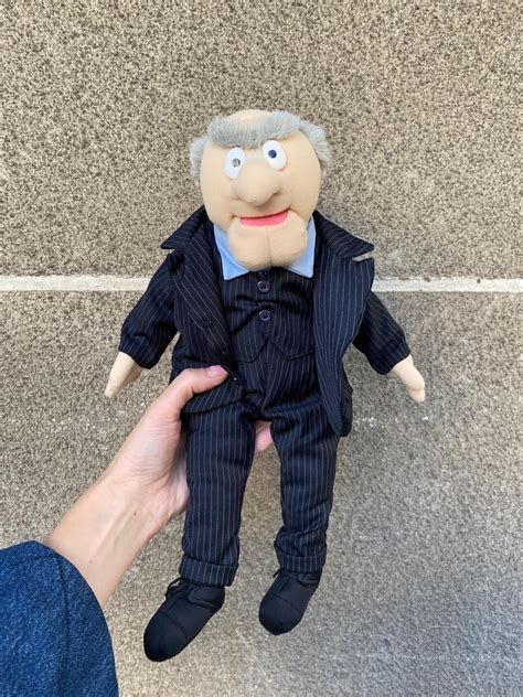 Rare Statler Old Man Muppet Plush Beanie Toy 2005, Jim Henson Statler ...