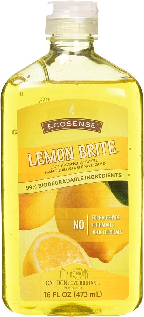 Melaleuca EcoSense Lemon Brite Dishwashing Liquid 16oz - Lemon Scented ...