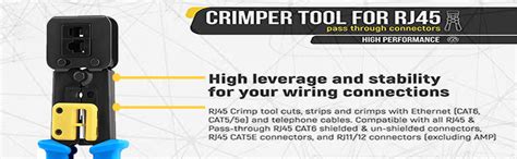 Ultima Cords & Cables Heavy Duty RJ45 Crimping Tool for Pass Through ...
