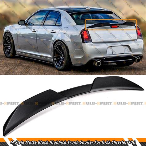2011-2023 Chrysler 300 300S SRT8 M STYLE Matte Black Highkick Trunk Spoiler Wing | Self-Adhesive ...