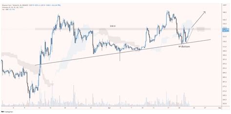 bnb/usdt is bullish locally if flips above 330$ resistance z | The ...