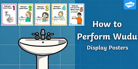How to perform Wudu display posters (teacher made) - Twinkl