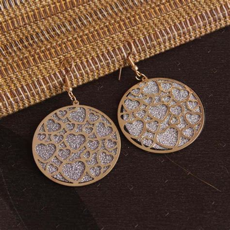 Send Round Metal Sheet Earrings Online | Rakhibazaar.com