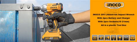 Buy Ingco Brushless Impact Wrench, 20V Lithium-Ion Cordless Impact ...