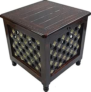 SMARTS COLLECTION Teak (Sagun) Square Bedside Table | Perfect for ...