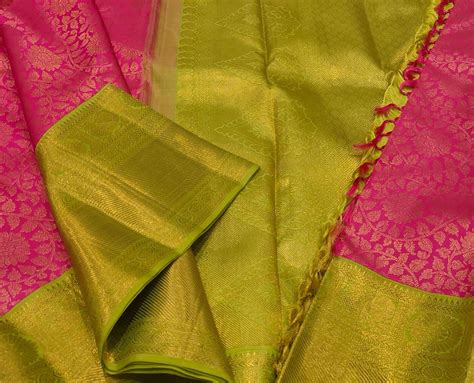 Shop the Pink Kanjeevaram Handloom Pure Silk Saree
