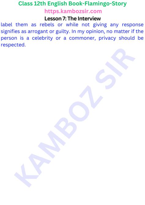 Image result for Interview Part 1 Class 12