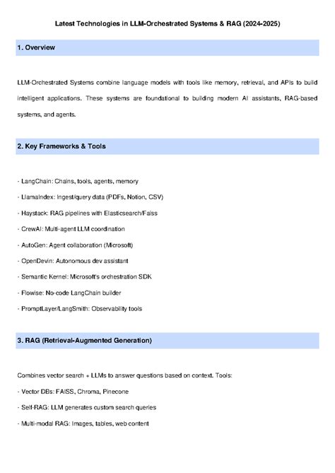 LLM Orchestration and RAG Tech 2024 - Latest Technologies in LLM ...