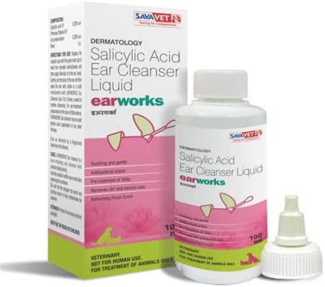 Virbac Epiotic Salicylic Acid Ear Cleanser, 50 ml, 50 Milliliter, 1 ...