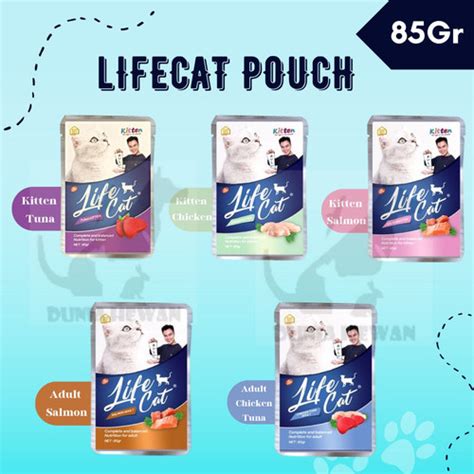 Jual MAKANAN KUCING BASAH Lifecat Life Cat Pouch/saset 85G 85 G 85GR 85 ...