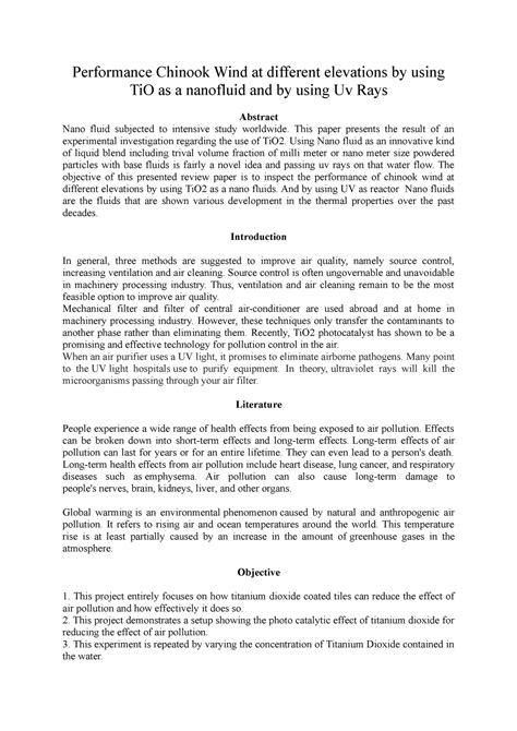 Performance Chinook Wind at different elevations by using Ti O as a ...