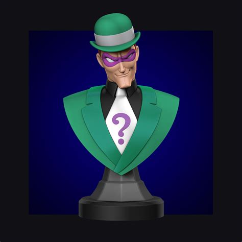 STL file Riddler Bust - Batman The Animated Series 3D print model 👤・3D ...