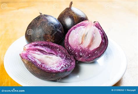 Star Apple Fruit it Comes with Green or Purple Color Stock Photo ...