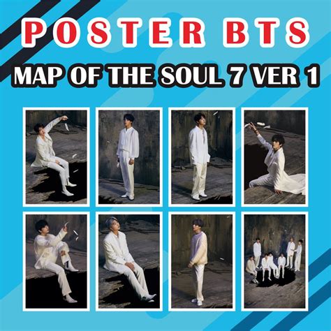 POSTER BTS MAP OF THE SOUL 7 VER 1 (SIZE A3+) | Jhope Jimin Jin Jungkook Rapmon Suga Taehyung ...