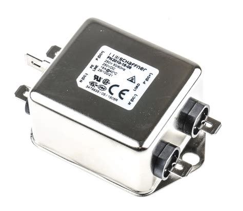 FN2010-16-06 Schaffner | Schaffner, FN2010 16A 250 V ac/dc 0 → 400Hz ...