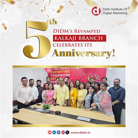 DIDM’s Revamped Kalkaji Branch Celebrates Its Fifth Anniversary!