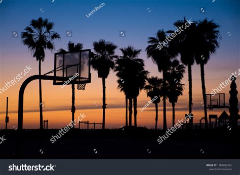 Venice Beach Basketball Court Sunset Stockfoto 1189202332 | Shutterstock