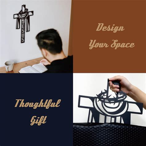 Buy KAWA STEEL Black Jesus Cross for the wall | Eco friendly coating ...