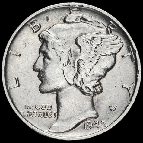 USA 1942 Silver Mercury Dime