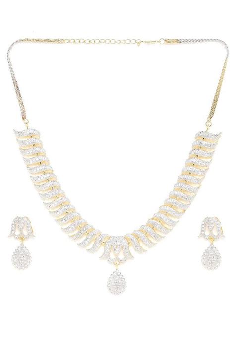 ZIRCONIA GOLD PLATED AD NECKLACES