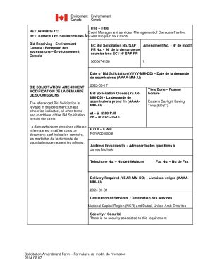 Fillable Online Solicitation Amendment Form Fax Email Print - pdfFiller