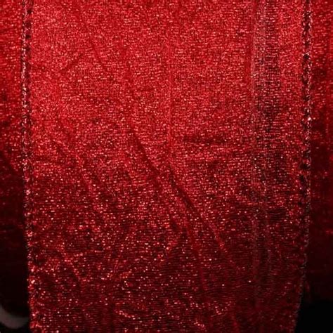 The Ribbon People Red Crush Wired Edge Craft Ribbon 2.5" x 20 Yards ...