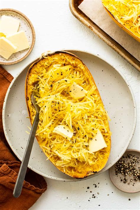 Simple Baked Spaghetti Squash - Fit Foodie Finds