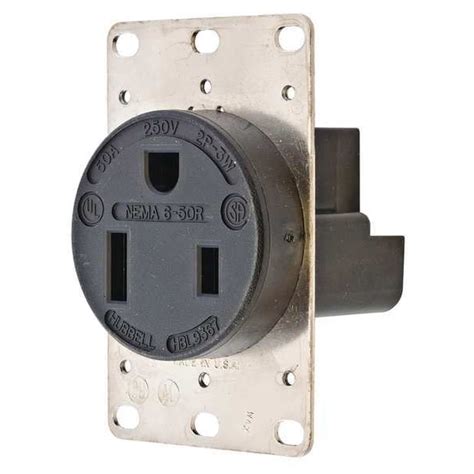 Hubbell Wiring Device-Kellems Straight Blade Receptacle, 6-50R, 50 A ...