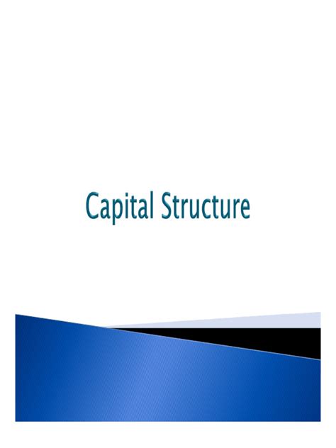 Capital Structure | PDF | Capital Structure | Equity (Finance)
