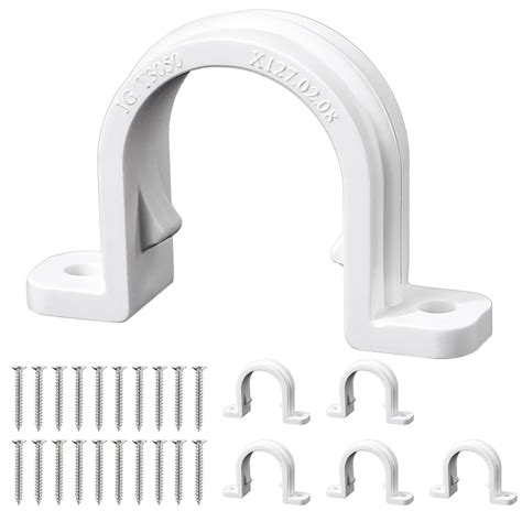 Buy 10 Sets PVC Pipe Clamps, 1'' Plastic Pipe Straps, 2 Holes Pipe ing ...